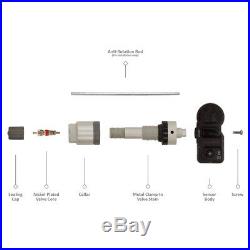 4x 433 Mhz TPMS Tire Pressure Sensors with Silver Metal Clamp-In Valve E6F0E57