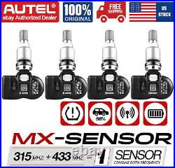 4x Autel MaxiTPMS 315MHz/433MHz 2 in 1 MX-Sensor Programmable Tire Pressure TPMS