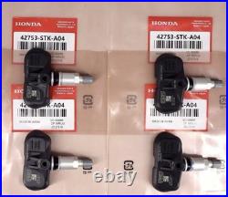 4x Genuine OEM TPMS Tire Pressure Sensors for Honda Acura Pilot MDX TSX RDX