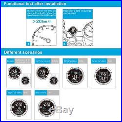 4x Motorcycle Tpms Tire Pressure Monitor System LCD Display With 2 Sensors O2m6