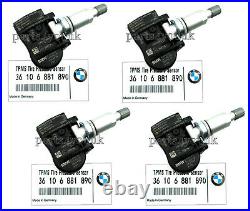 4x ORIGINAL BMW TPMS TYRE PRESSURE CONTROL WHEEL SENSOR 36106881890 36106856209