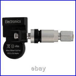 4x Tire Pressure Sensors TPMS Sensors Metal Valve Silver for Peugeot Boxer 2014