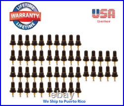 50 PCS TPMS Short Snap-In Valve Stem 11.3 mm Rim Hole24 mm Exposed Height