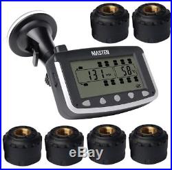 +6 Tire Pressure Monitoring System Car 4wd External Sensor TPMS Car Truck Carav