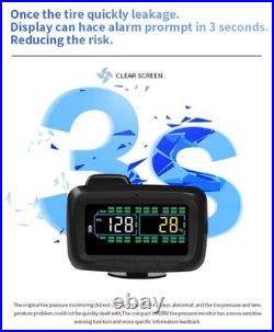 6 Tire TPMS Wireless Truck Tire Pressure Monitor 433.92MHz External Sensor