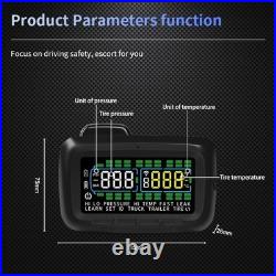 6 Tire TPMS Wireless Truck Tire Pressure Monitor 433.92MHz External Sensor