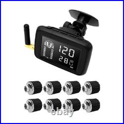 8 External Sensors Wireless TPMS Tire Pressure Monitoring System 433.92MHz Truck