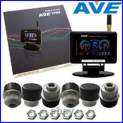AVE TPMS 6 External Sensor + 6M Antenna Tire Pressure Monitoring System Trailer