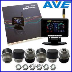 AVE Universal Truck TPMS LCD 6 Sensor /4 Wheel Pickup Cab + Single Axle Trailer