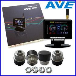 AVE Universal Wireless TPMS 4 External Sensors w LCD Display Easy and Quick DIY