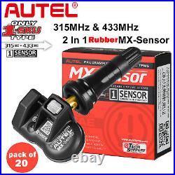 Autel MX-Sensor 20-Pack Rubber Universal Programmable TPMS Sensor 315 & 433MHz