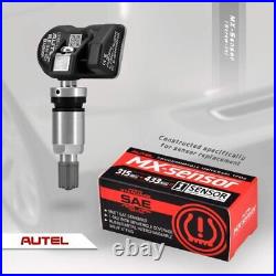 Autel MX-Sensor 315MHz & 433MHz 2 in 1 Tire Pressure Sensor Metal Stem 4 Pcs