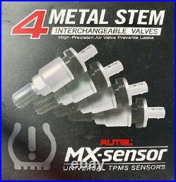 Autel MX-Sensor 4-Pack Universal Programmable TPMS Sensor + 4 metal valve stems