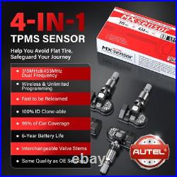 Autel MaxiTPMS MX Sensor 315 433MHz 4PCs Durable Tire Pressure Sensor Set