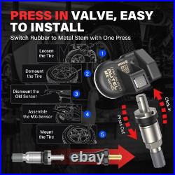 Autel MaxiTPMS MX Sensor 315 433MHz 4PCs Durable Tire Pressure Sensor Set