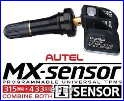 Autel TPMS MX-Sensor 315 & 433MHz Auto Tire Pressure Sensor 2in1 Rubber Stem 4