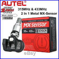 Autel TPMS MX-Sensor 315MHz 433MHz 2 in 1 Car Tire Pressure Sensor Metal Stem