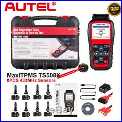 Autel TS508K TPMS Service Tools 8pcs 433mhz Sensors Tire Pressure Sensor Scanner