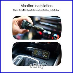 Auto Car Cigarette Lighter TPMS Tyre Pressure Monitor System+4 Internal Sensors