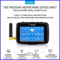 Auto Car Wireless RV TPMS Tire Pressure Monitoring System 6 Sensor LCD Adapter