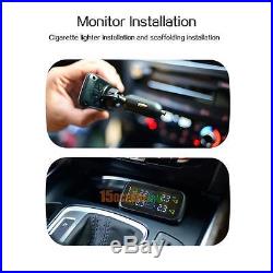 Auto Car Wireless TPMS Tire Pressure Monitoring System with4 Sensors LCD Xmas Gift