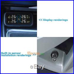 Auto Car Wireless TPMS Tire Pressure Monitoring System with4 Sensors LCD Xmas Gift