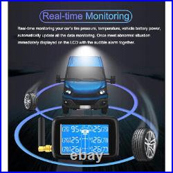 Auto Truck TPMS Car Wireless Tire Pressure Monitor System 6 sensors LCD Display