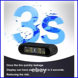Auto Truck TPMS Solar energy Tire Pressure Monitor System 6 sensors LCD Display
