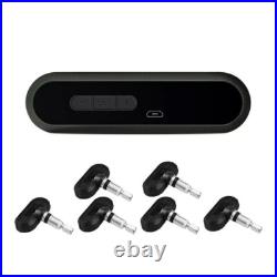 Auto Truck TPMS Solar energy Tire Pressure Monitor System 6 sensors LCD Display