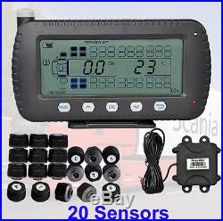 Auto Wireless LCD TPMS Car Truck Tire Pressure Monitoring System 20 Sensors