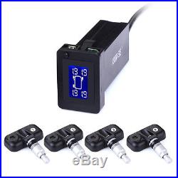 Auto Wireless TPMS Tire Pressure Monitor System+4 Sensors LCD Display For Nissan