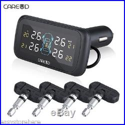 Auto Wireless TPMS Tire Pressure Monitoring System Battery Sensors LCD Display