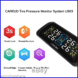 Auto Wireless TPMS Tire Pressure Monitoring System Battery Sensors LCD Display