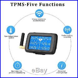 B-Qtech Tire Pressure Monitoring System Wireless TPMS with 6 Sensors for RV T