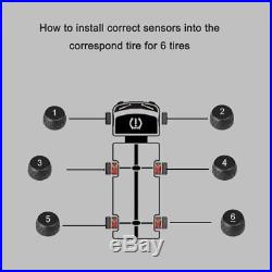 B-Qtech Tire Pressure Monitoring System Wireless TPMS with 6 Sensors for RV T