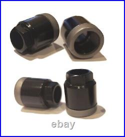 BULK LOT 100 Black and Silver Tire Pressure Sensor Valve Stem TPMS Mounting Nuts