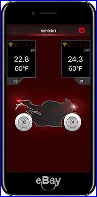 Blu Motorcycle Bluetooth Tire Pressure Monitoring System 2 Internal Sensors