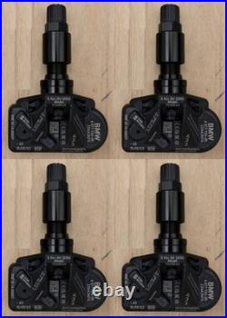 Brand New Set of Four (4) OEM Genuine BMW TPMS 36106877937 Black Stem