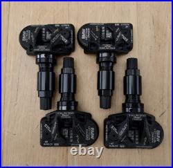 Brand New Set of Four (4) OEM Genuine BMW TPMS 36106877937 Black Stem