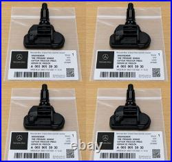 Brand New Set of Four (4) OEM Genuine Mercedes TPMS 000-905-00-30-64 Black