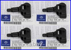 Brand New Set of Four (4) OEM Genuine Mercedes TPMS 000-905-00-30-64 Black