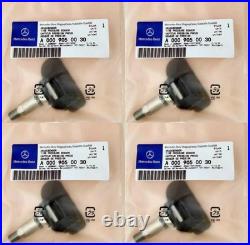 Brand New Set of Four (4) OEM Genuine Mercedes TPMS A0009050030