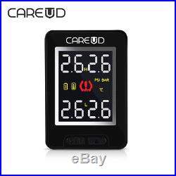 CAREUD Auto Wireless TPMS Tire Pressure Monitor System + 4 Built-in Sensors LCD