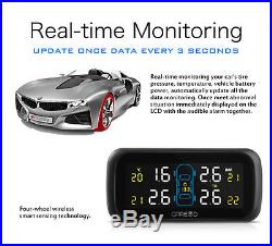 CAREUD U903 Car Wireless LCD TPMS Tire Pressure Monitor System with 4 NF Sensors