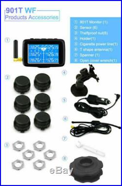 CAREUD Wireless Car Truck Tire Pressure Monitor System TPMS with 6 External Sensor