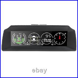 Car GPS Slope Meter Tilt Pitch Angle Speed KMH/MPH TPMS Tire Sensor Pressure 12V