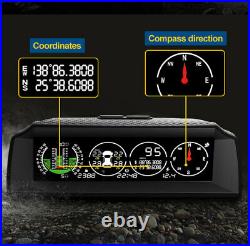 Car GPS Slope Meter Tilt Pitch Angle Speed KMH/MPH TPMS Tire Sensor Pressure 12V