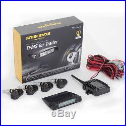 Car LCD Solar TPMS Tyre Tire Pressure Monitoring System with 4 Sensor Steelmate