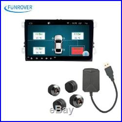 Car TPMS Android Tire Pressure Monitoring System with 4 Internal Sensors for OS