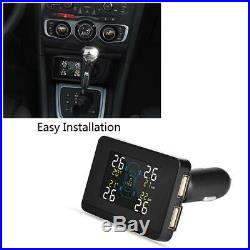 Car TPMS LCD Tyre Pressure Monitoring System Cigarette Lighter 4 Internal Sensor